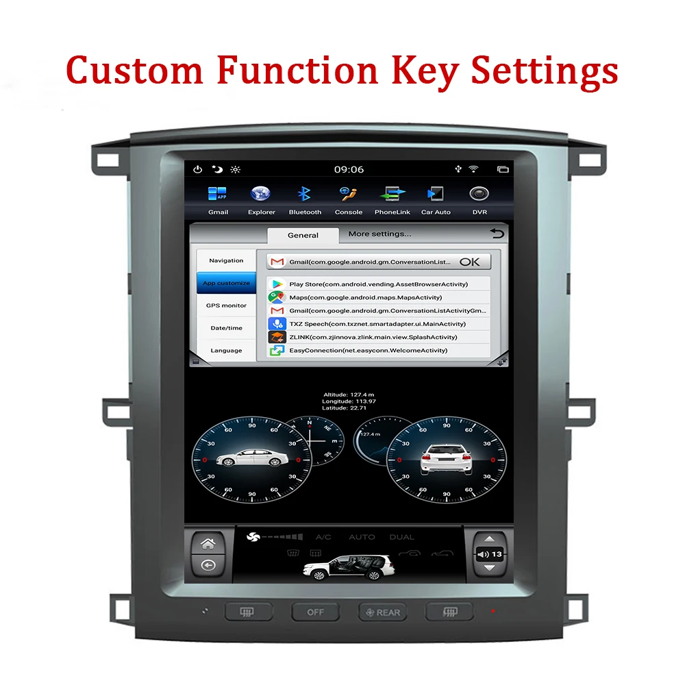 YAZH Android 8,1 OS автомобильный блок радио для Toyota Land Cruiser LC100 2002 2003 2004 2005 2006 2007 с 12," ips gps дисплеем DSP