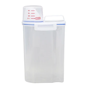 

2kg Food Storage Container Dry Food Dispenser Box 180ml Cup