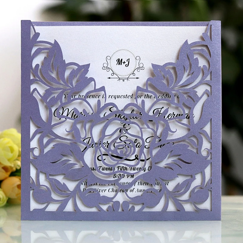  Flower Wedding Invitation Metal Cutting Dies Scrapbooking for Embossing Card Making Valentine Craft - 4.00041E+12