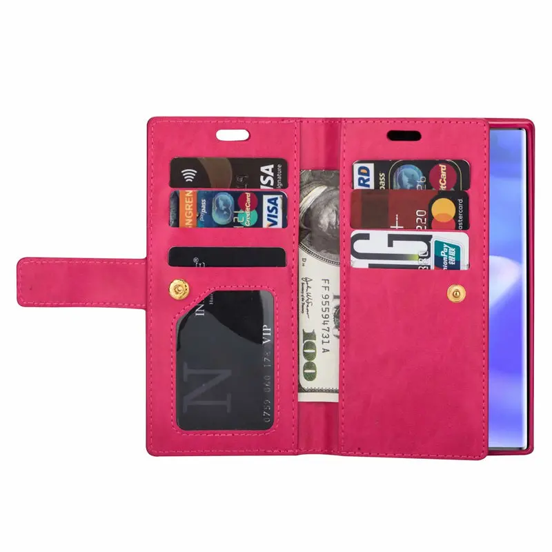 Кожаный бумажник на молнии сумка чехол для samsung Galaxy Note 10 S10 S8 S9 Plus Note 9 8 S6 S7 край A10 A20 A30 A50 A70 A90 M10 M20 M30