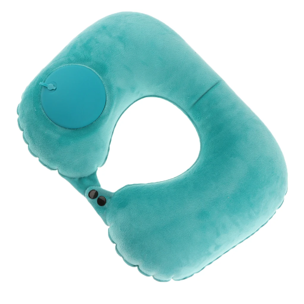 Washable Neck Support Headrest Travel Sleep U Shape Neck Soft Pillow Outdoor Camping Inflatable Pillows Cushion for Men Women