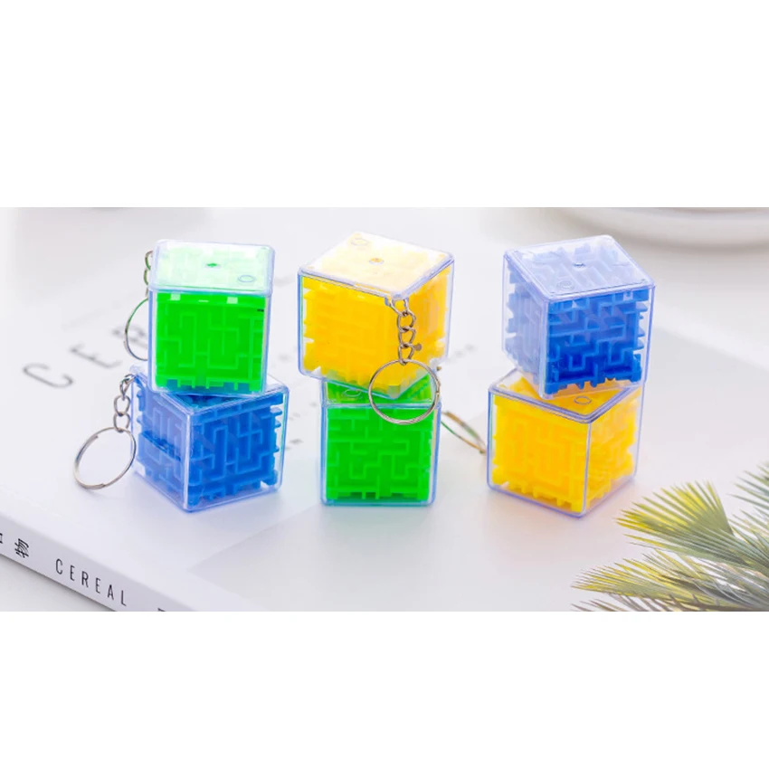 Креативный дизайн пластиковый кубик лабиринт брелок школьная сумка Подвеска детские развивающие игрушки снятие стресса брелок канцелярские принадлежности