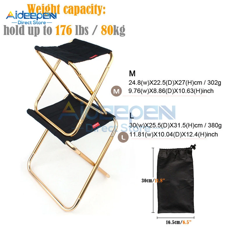 Aluminum Outdoor Folding Fishing Chair Ultra Light Weight Portable Folding Camping Picnic Stool Fishing Chair With Storage Bag Aluminum Outdoor Folding Fishing Chair Ultra Light Weight Portable Folding Camping Picnic Stool Fishing Chair With Storage Bag