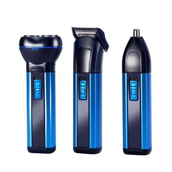 

3 in 1 Men's Electric Shaver Hair clipper nose mane hair trimmer razor washing head Rechargeable shaving machine