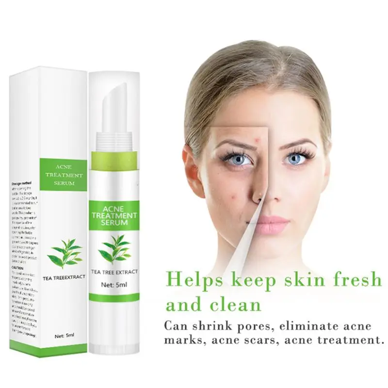 

5ml Tea Tree Extract Acne Treatment Serum Scar Remove Skin Repair Pimple Essence