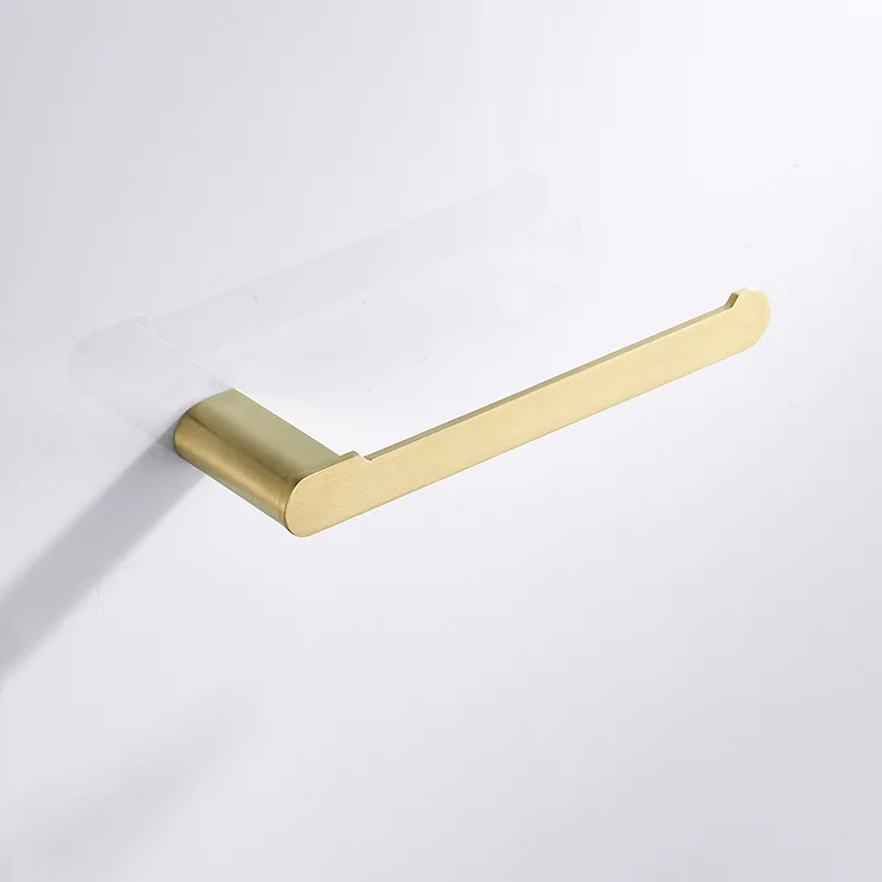 304 держатель для полотенец из нержавеющей стали матовая Золотая вешалка для полотенец для ванной - Цвет: Brushed Gold