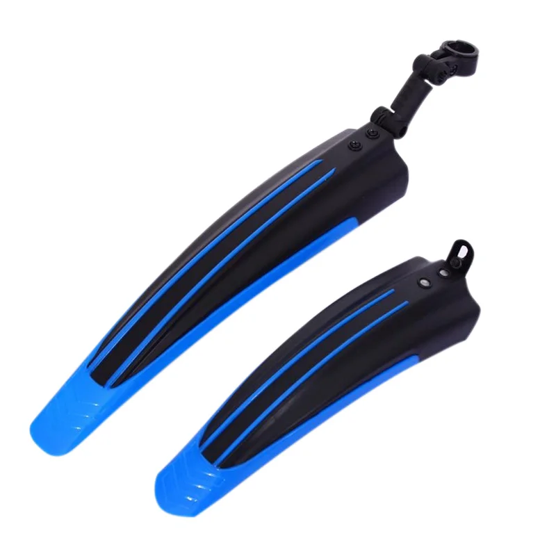 black and blue Велосипед брызговики крылья набор горный велосипед крылья для велосипеда передние/задние шины крыло высокое качество - Цвет: black and blue