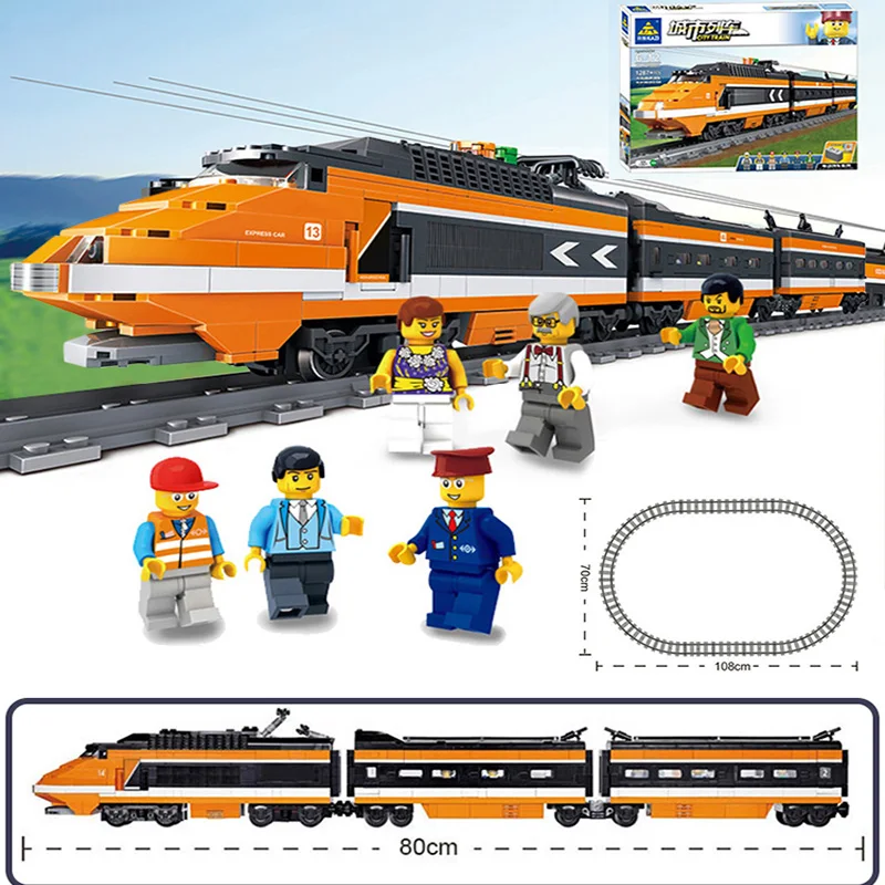 Rc Trains Block Electric Train Set Trains Railway Set Remote Control Train Toy Electric Railway Toys For Kid Building Blocks Toy