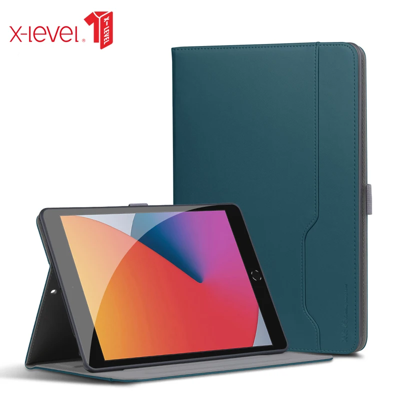 

For iPad Air 10.9 Case Luxury PU Leather Shockproof Flip Tablet Stand Case with Smart Sleep Function For iPad 10.2 2020 X-Level