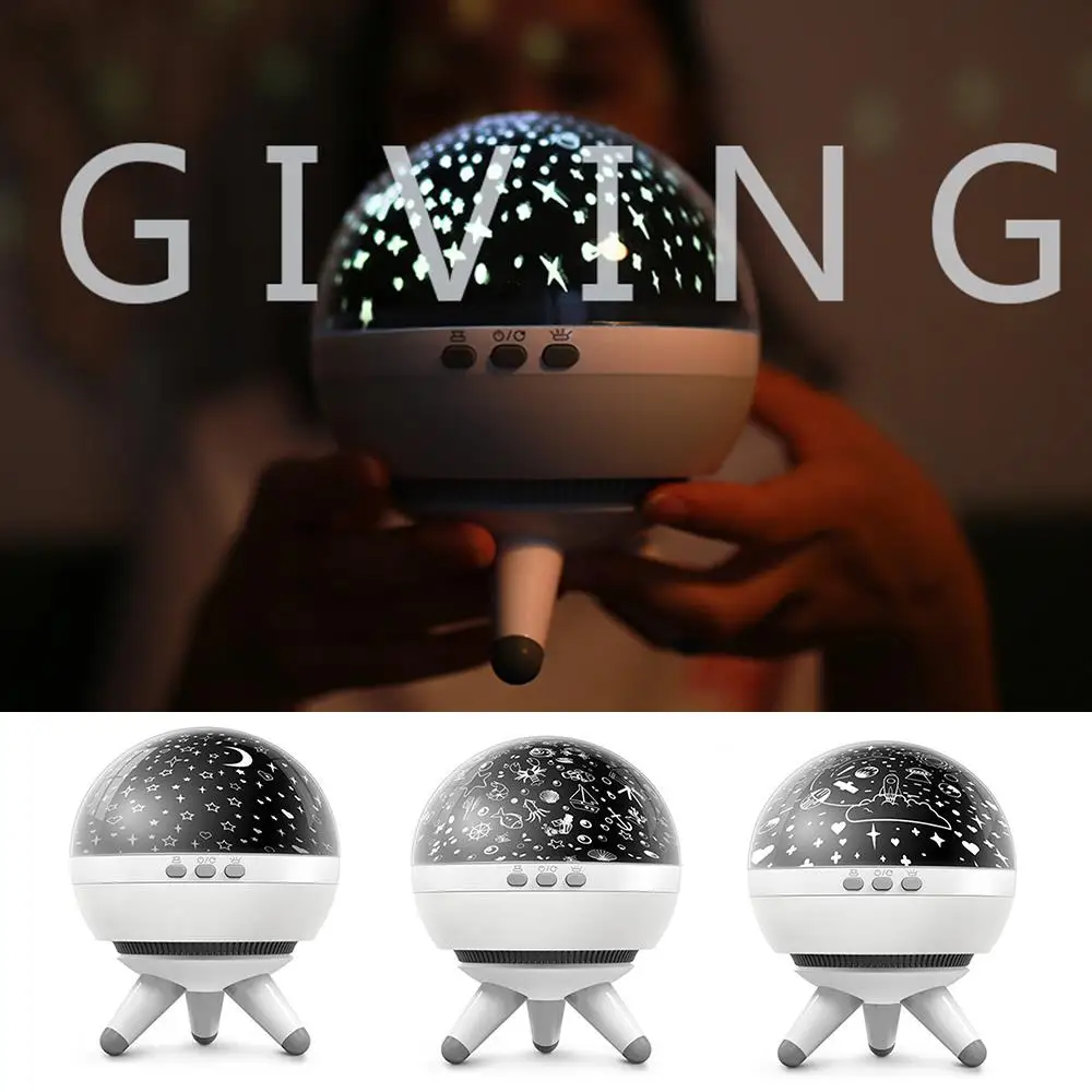 

Romantic Space Creative Rotating Night Light Projection Lamp Lamp Projection Children Kids Party Holidays Baby Sleep Festival
