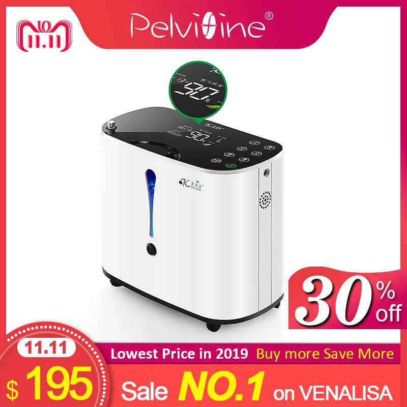  Pelvifine Oxygen Concentrator 1-6L/min Adjustable Portable Oxygen Machine Home Travel Use oxigeno m