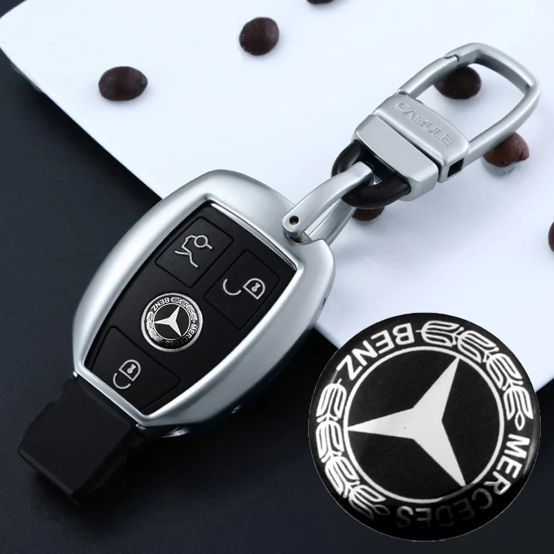 

1 PCS 14mm car Key Sticker Car badge Emblem Sticker For Mercedes Benz W203 W210 W211 W204 C E S CLS CLK CLA SLK car styling