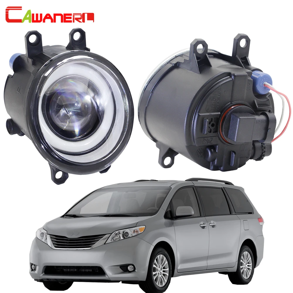 Cawanerl для Toyoya Sienna 2009-2013 автомобильный Стайлинг светодиодный противотуманных фар глаза ангела фары Дневные ходовые огни дневного света 3000LM белый H11 12V 2 шт