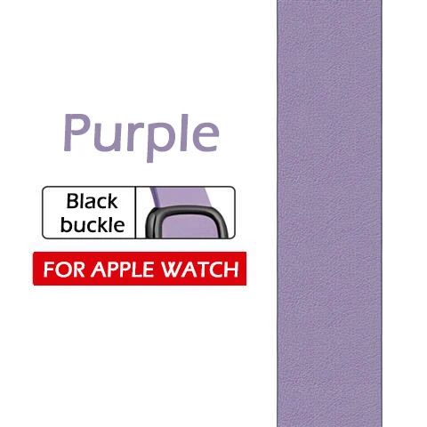 Кожаный ремешок для наручных часов Apple Watch, версии 4/3/2/1 Спортивный Браслет, ремешок 42 мм, 38 мм, ремешок для наручных часов iwatch, 4 полосным 44 мм 40 мм - Цвет ремешка: B buckle purple