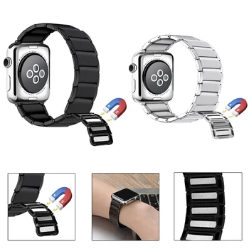 

40mm 44mm Steel Magnetic Wrist Strap for Apple Watch 5 4 Watch Series Band Stainless Steel Magnetic Clasp for Apple 5 4 3 2