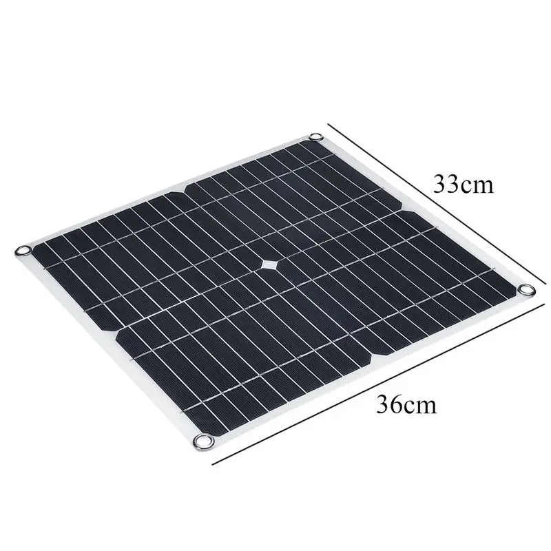 Impermeáveis das Pilhas Solares para o Carregador de Bateria do rv do Iate do Carro Usb com Controlador Células Solares Polis Painel Solar Duplo 12v - 5v 10a 20a 25w - Image 5