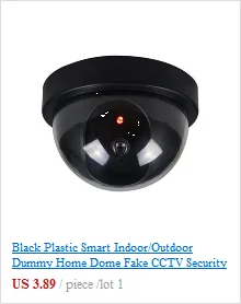 Черная пластиковая умная домашняя/уличная купольная камера видеонаблюдения с мигающим красным светодиодный светильник CA-05