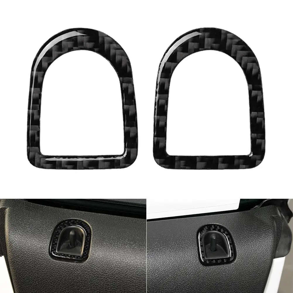 2 шт. карбоновое волокно Автомобильный Дверной замок ручка рамка накладка против