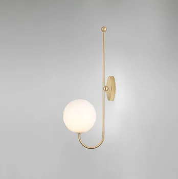 

Wall Lamp Bedroom Balcony Lamp Modern Concise Round Ball Glass Aisle Corridor Personality Originality Lamps And Lanterns