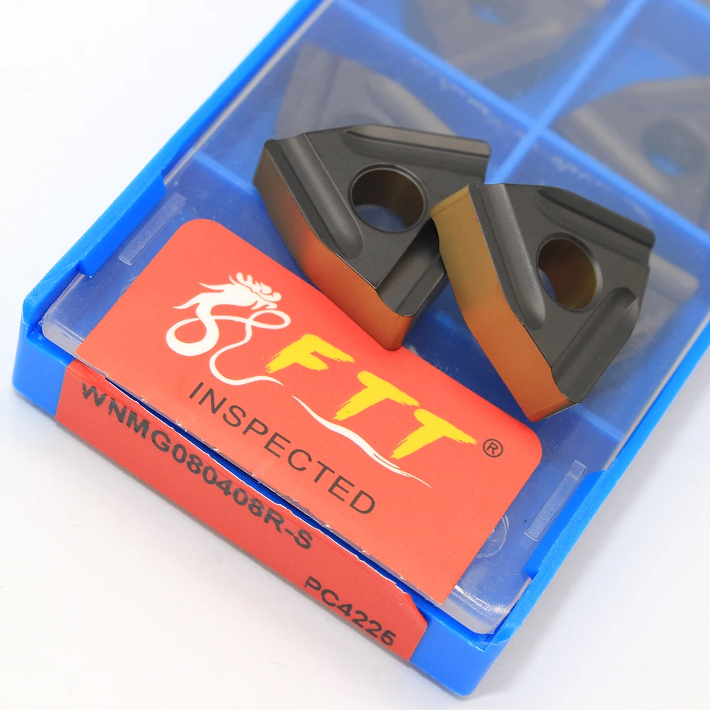 10Pcs Di Alta Qualità Wnmg080408 R S Pc4225 Herramienta De Torneado Externo De Carburo De Alta Calidad Herramienta De Torno Cnc