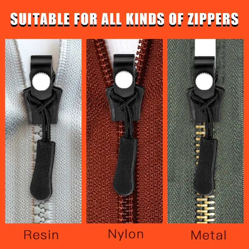 6PCS Zipper Puller Universal Instant Fix Zipper Repair Kit