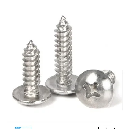 304 stainless steel 10-50 шт./лот саморезы m3 m4 m5 m6* L из нержавеющей стали или черного крестового гриба с головкой саморезы - Цвет: 304 stainless steel