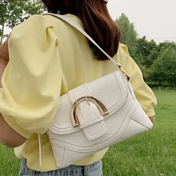 

Crocodile pattern Square Tote bag 2020 Fashion New High-quality Leather Women's Designer Handbag Travel Shoulder Bags Armpit bag