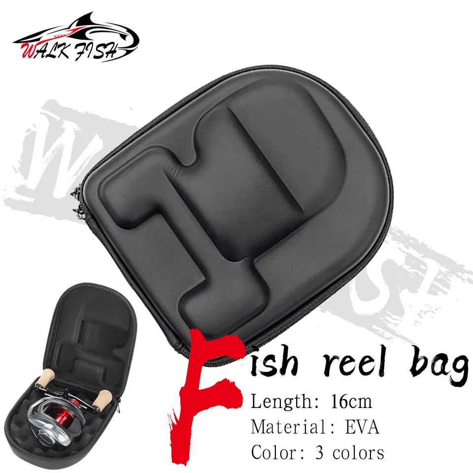 WALK FISH Fishing Reel Bag Light and Strong Embedded Baitcasting Fishing  Reel EVA Bag Protective Case Cover Storage Portable Bag