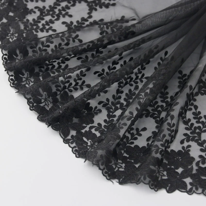 (1 Yard) 30cm White Black Lace Fabric Net Yarn Webbing Clothing Accessories  Lace Material Handmade DIY