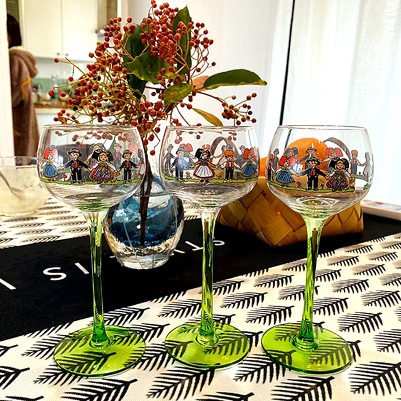 Wine Glass Goblet Alsatian Villain Glass Wine Cup Cocktail Glass