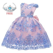 Вечерние бальные платья для девочек; детское платье принцессы для девочек; свадебное платье с цветочным узором для девочек; детские рождественские платья для девочек; костюм