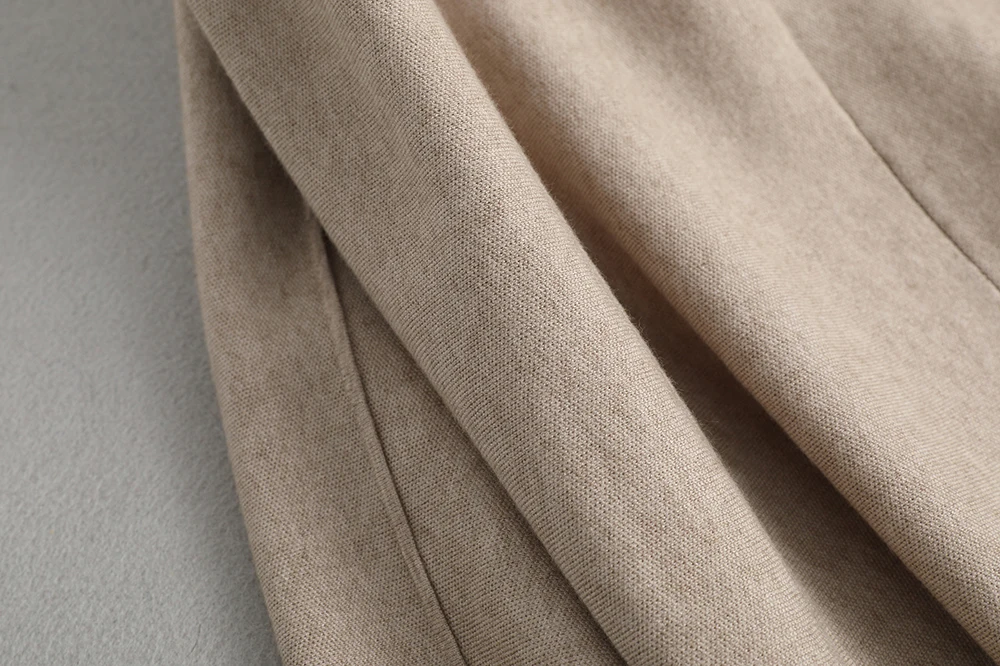 High Waist Wool Knitted Drawstring Waist Women Winter A-Line Long Skirt Stretch Women Autumn Skirt Faldas Jupe Femme Saia