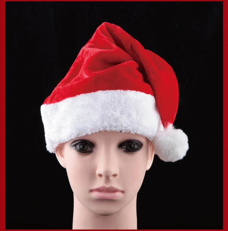 2 шт Рождественская шляпа 30*40 см Рождественское украшение Санта-хатnavidad natal noel bricolage Санта-Клаус шляпа рождественские шапки Новая модель шапки