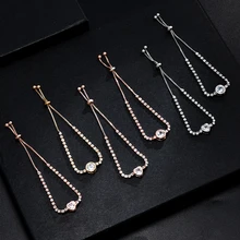 Круглый браслет в форме сердца, аксессуары, простой милый браслет-цепочка с кристаллами для женщин, очаровательные милые ювелирные изделия, Подарочный браслет для женщин jonc