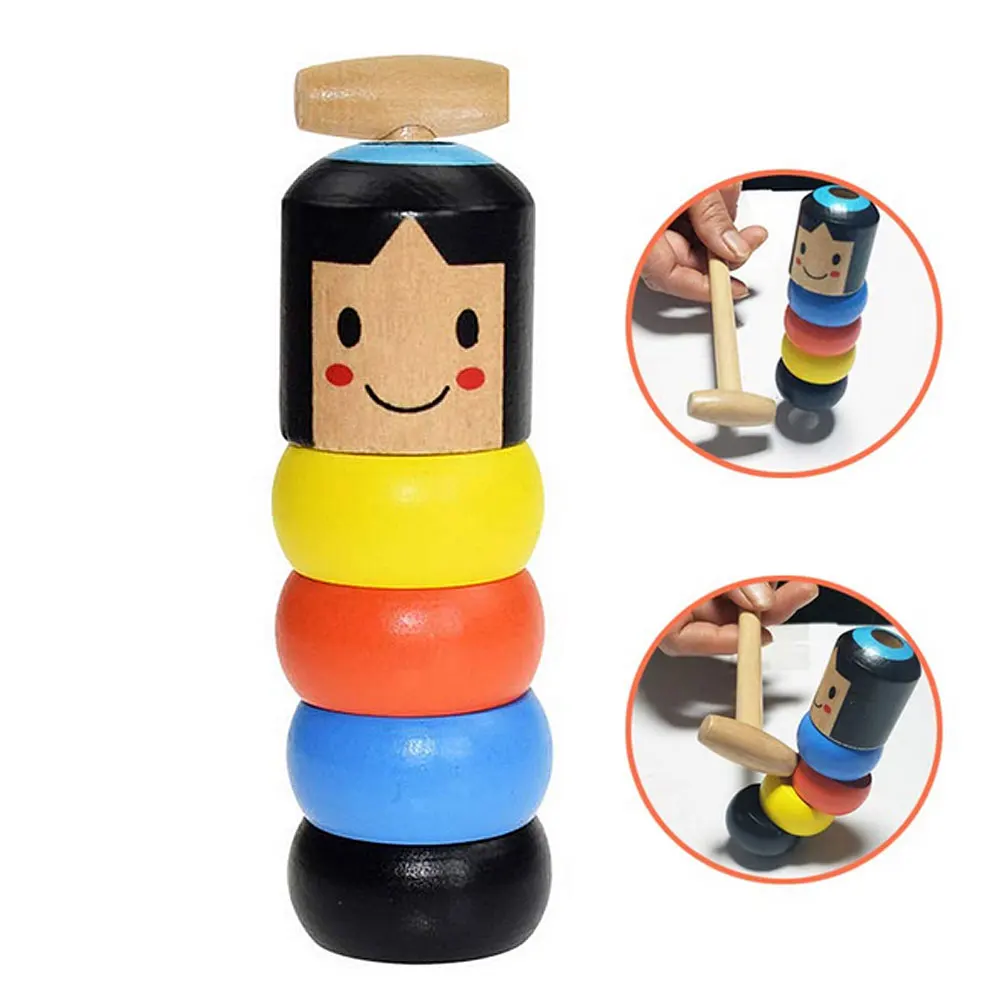 Hsamila New Unbreakable Wooden Man Magic Toy Magic Tricks Funny Toy Immortal Wooden Toy Stage Magic Props Funny Wooden Magic Toy Gift for Kids #3 Magic Toy 1 Pack 