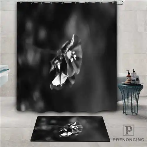 Изготовленный На Заказ dramatic_black_and_white водонепроницаемый душевой занавес дверной коврик домашняя Ванна Ткань полиэстер для ванной разные размеры#-1-05-45 - Цвет: Shower Curtain
