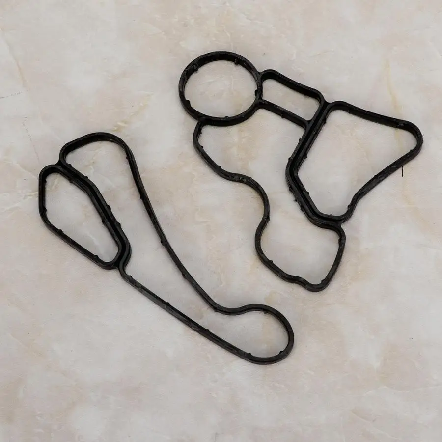 2pcs Oil Filter Housing Gasket Cooler Seal Set 11 42 8 637 820 Fit for 1er 2er 3er 4er 5er 6er Gas Fuel Gasoline Oil Filter