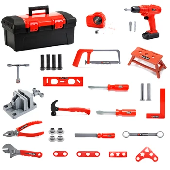 

34Pcs Children Simulated Maintenance Tool Electric Drill Screwdriver Repaired tool toys for children kids pretend play toys