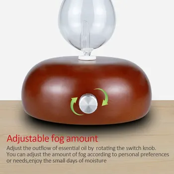 

Wooden Glass Aromatherapy Pure Essential Oils Diffuser Air Nebulizer Humidifier Household Humidifier Air Conditioning Appliance