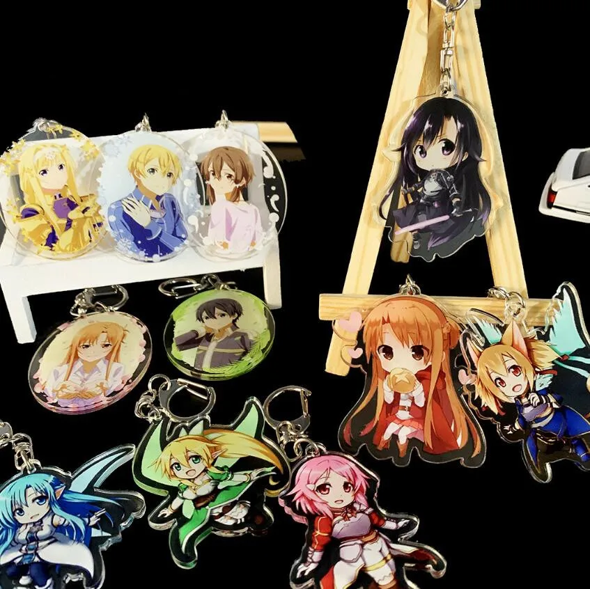 Аниме меч искусство онлайн Asuna Krito Yuuki если акриловая фигурка брелок украшение