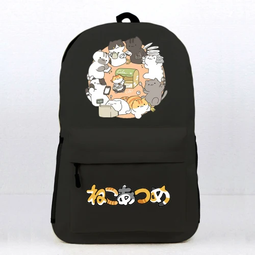 Black mmhy6 Neko Atsume, рюкзак для косплея, Студенческая школьная сумка на плечо, рюкзак для ноутбука, рюкзак для путешествий, подарок - Цвет: Black mmhy6
