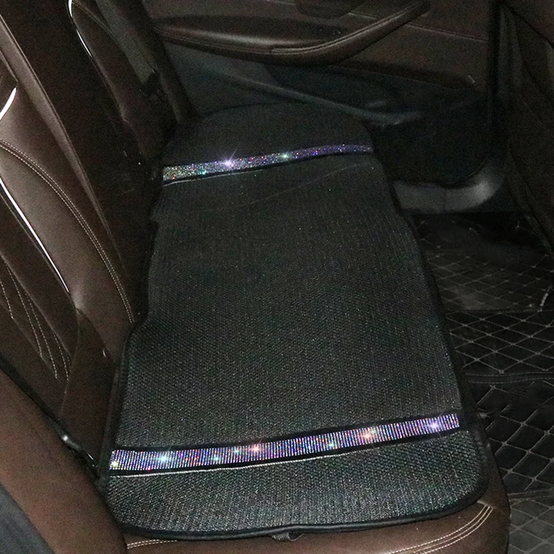 Diamond-Rhinestones-Universal-Car-Seat-Covers-Interior-Accessories-Ice-Silk-Mesh-Auto-Seat-Cushion-Pad-Four-Seasons-3