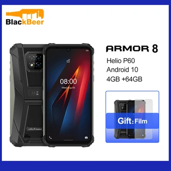 Перейти на Алиэкспресс и купить Ulefone Armor 8 Android 10 Мобильный Телефон IP68/IP69k водонепроницаемый уличный смартфон Helio P60 Octa Core 4 Гб 64 Гб 5580 мАч мобильный телефон