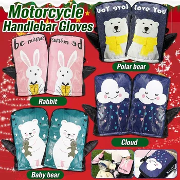 

Motorcycle Bikes Handlebar Gloves Winter Outdoor Riding Warm Guantes Windproof Handlebar Grips Gloves