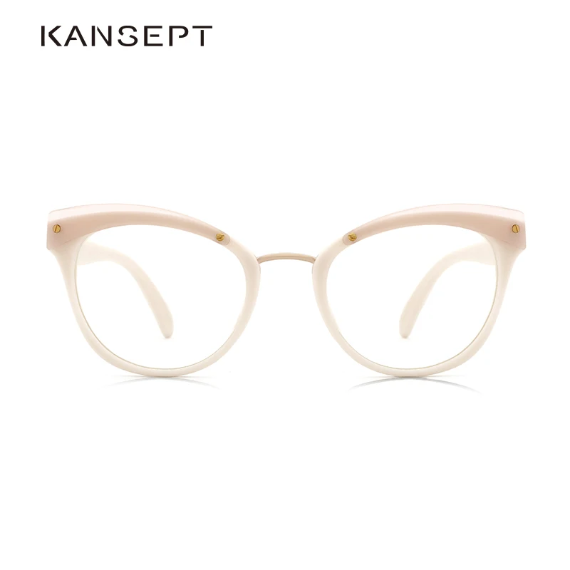 

KANSEPT Women Eyeglasses Frame 2019 White Fashion Butterfly Optical Prescription Glasses Frames For Women#OR001