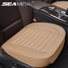 Capa de assento de couro do plutônio carros interiores automóveis assentos tampas almofada universal protetor assento tapetes de couro almofada automóvel acessórios