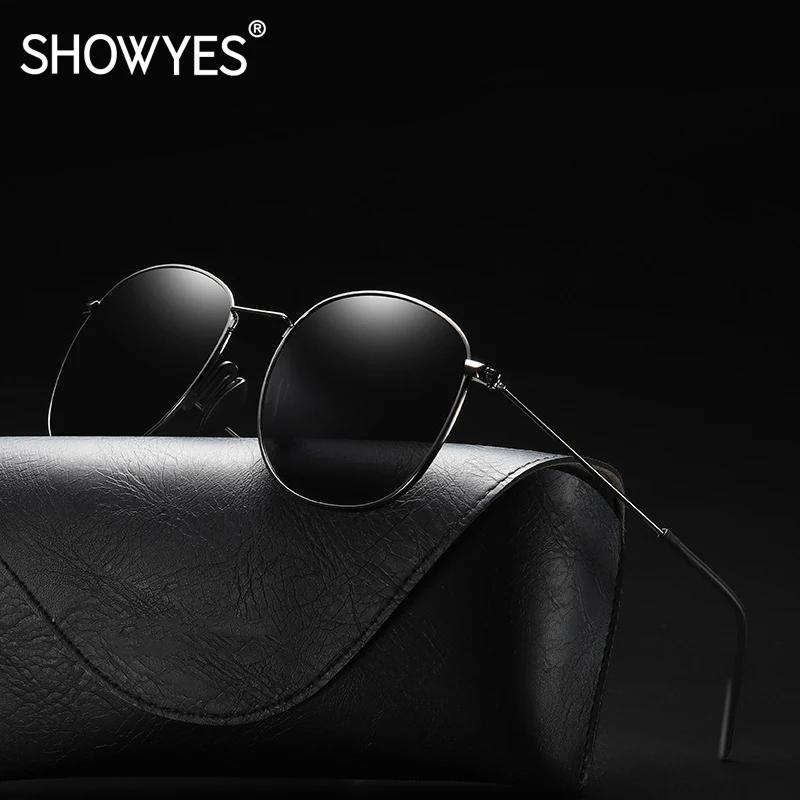 Овальные поляризованные солнцезащитные очки Женские Мужские Винтажные