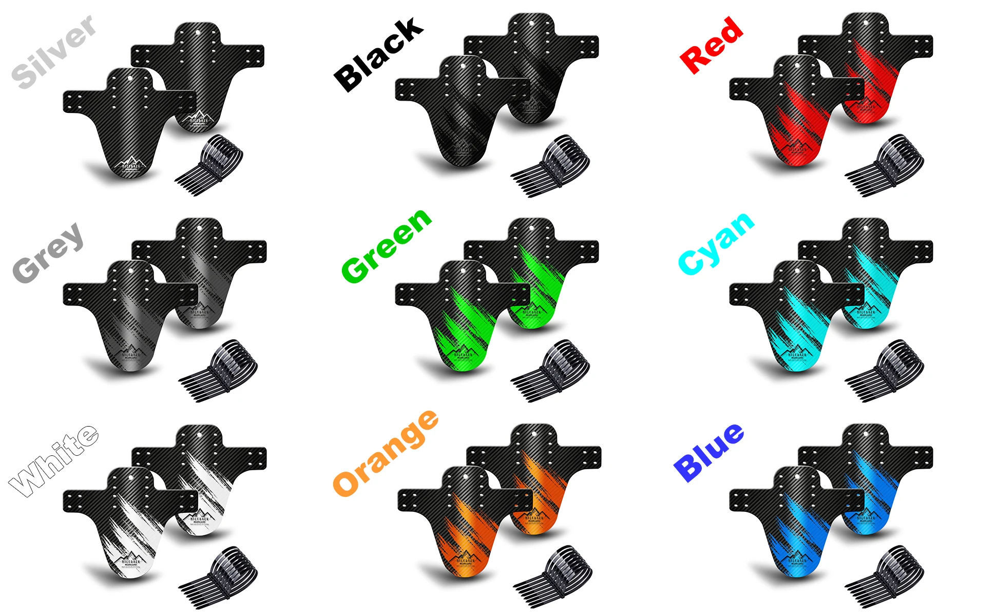 Aspect Fibre De Carbone) Garde-boue Avant De Moto, Couvercle