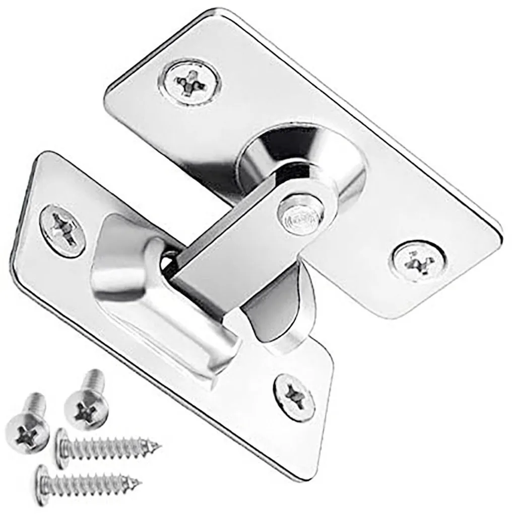 

90 Degree Solid Door Latch Bolt 304 Stainless Steel Lock Sliding Door Right Angle Buckle 304 Stainless Steel 90 Degree Latch