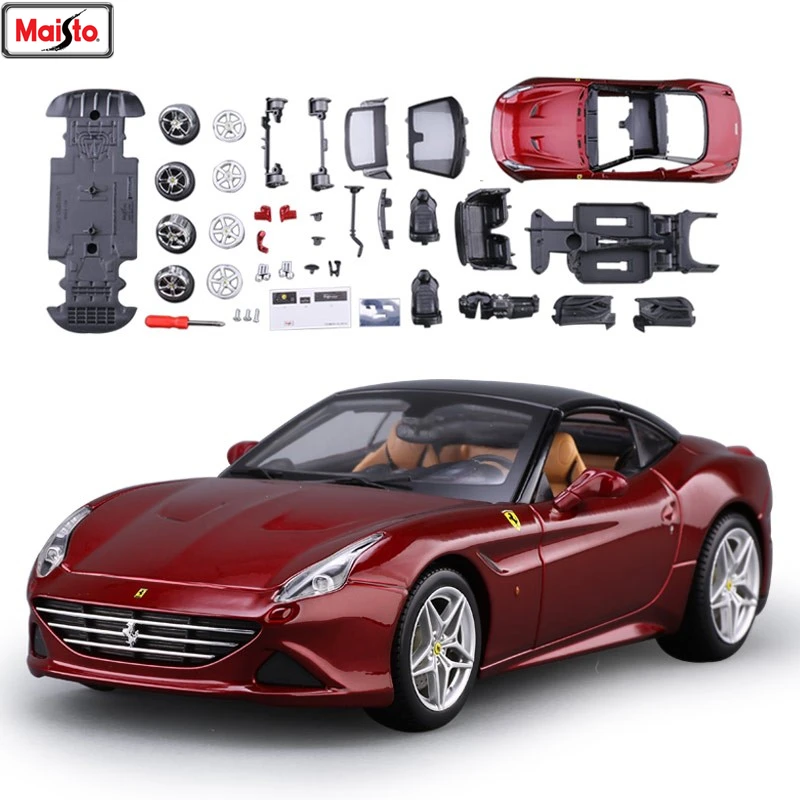 

Maisto 1:24 8 styles Assembled version Ferrari simulation alloy car model crafts decoration collection toy tools Collecting gift